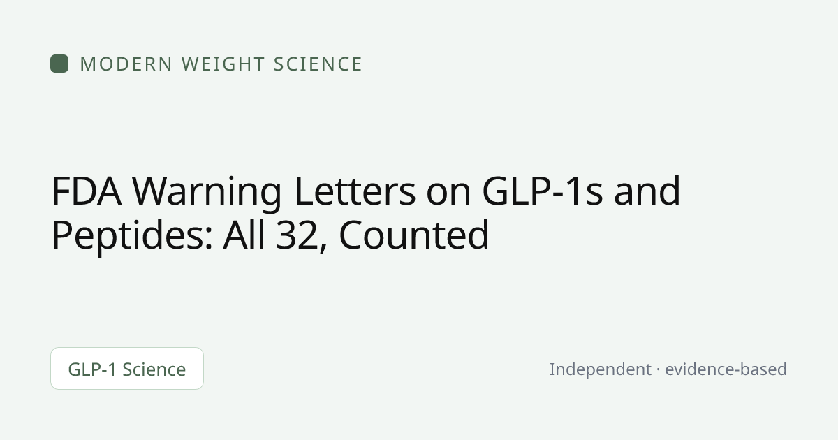 FDA has sent 32 warning letters on GLP-1 drugs and peptides since December 2024