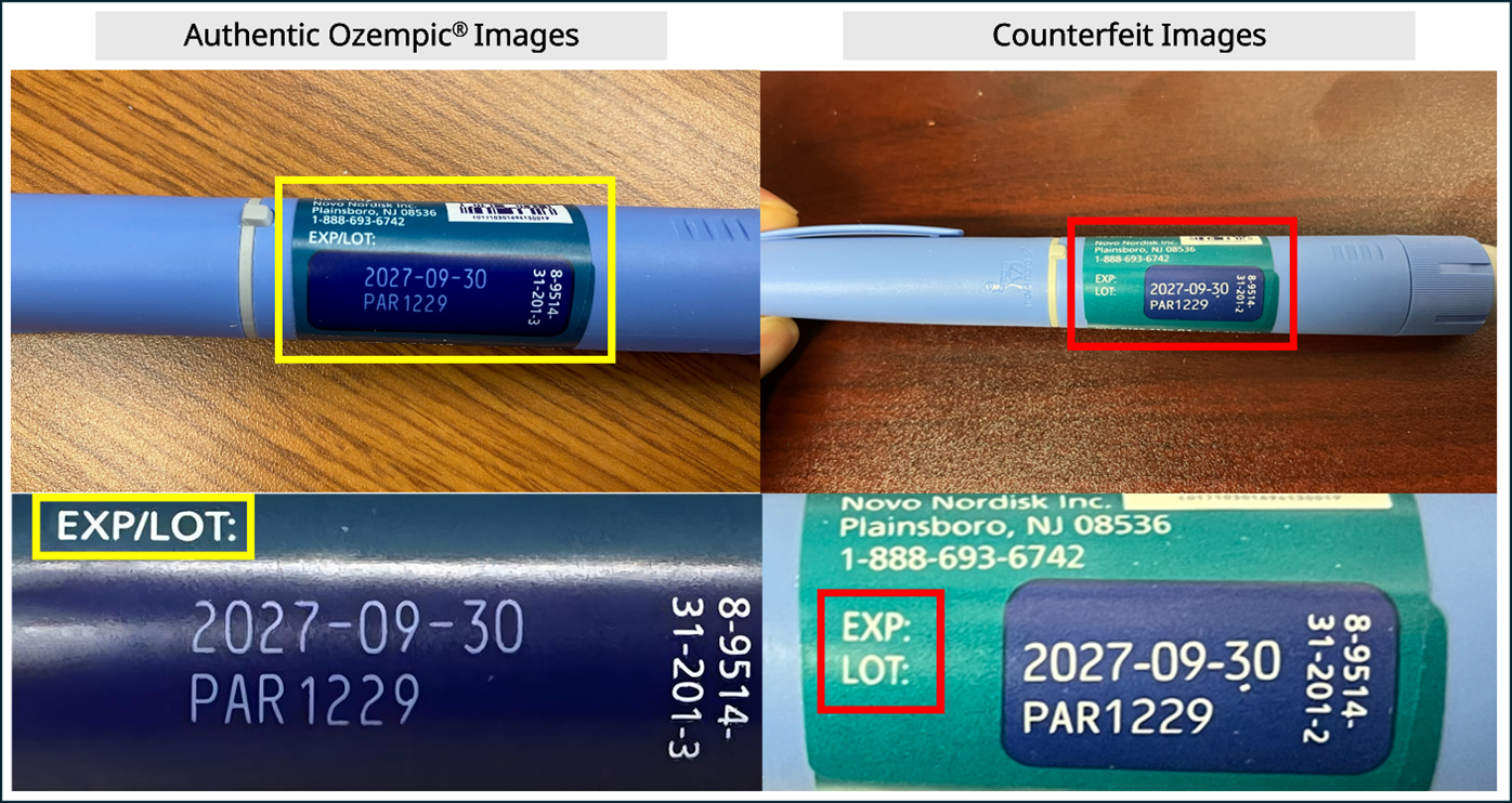 Image of Ozempic Real vs Counterfeit