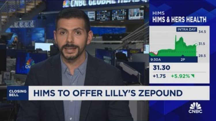 Hims & Hers shares rise as company adds Eli Lilly's Zepbound