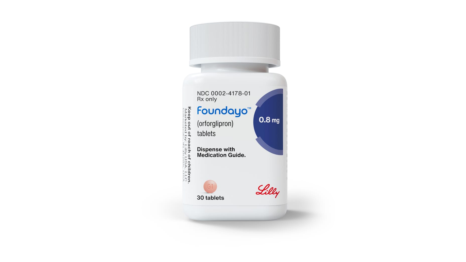 Eli Lilly Foundayo GLP-1 weight loss pill.